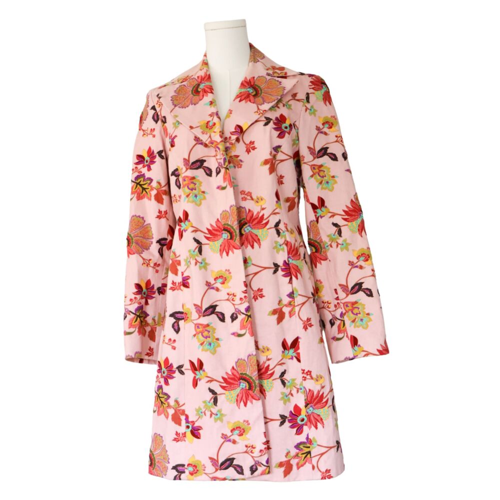 Bandolino Pink Floral Trench Coat